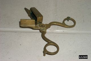 Antique Brass Footed Candle Wick Trimmer & Candle Snuffer