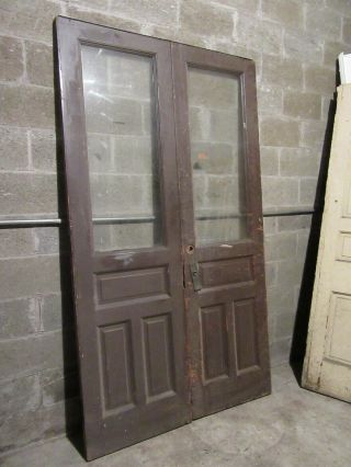 ANTIQUE DOUBLE ENTRANCE FRENCH DOORS 48 X 84.  75 ARCHITECTURAL SALVAGE 2