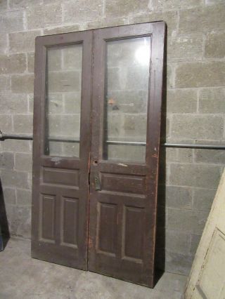 ANTIQUE DOUBLE ENTRANCE FRENCH DOORS 48 X 84.  75 ARCHITECTURAL SALVAGE 3
