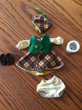 Vintage Vogue Ginny Doll Dress,  Bloomers,  Hat And Pail