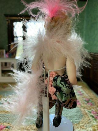 VINTAGE Miniature Dollhouse ARTISAN Porcelain Burlesque Saloon Doll FABULOUS 6