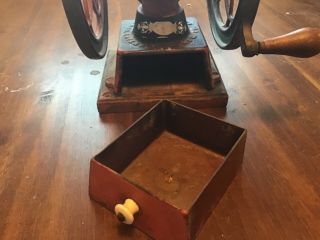 Antique Enterprise Coffee Grinder Mill - Mini 12 Inches Tall - Philadelphia 10