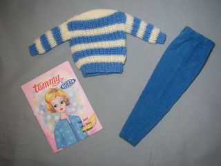 Vintage Tammy Doll Striped Blue & White Sweater & Blue Slacks
