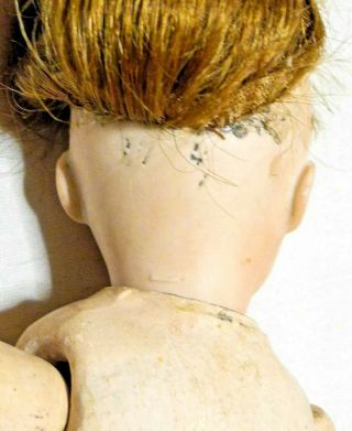 11 - inch Antique German Bisque/Composition Doll 27 4/o | Replaced Costume,  Wig 4