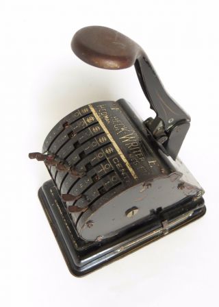 Antique Hedman Check Writer 29260 Model B,  Vintage Office Equipment