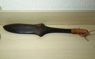 Spectacular Vintage South Pacific,  Oceanic Carved Wood War Club