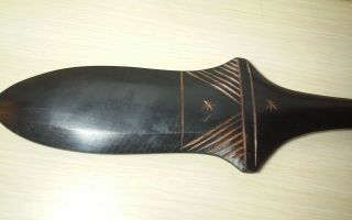 Spectacular vintage South Pacific,  Oceanic carved wood war club 2