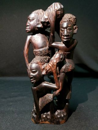 Vintage Ebony Wood Carved African Figure