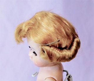 Antique Doll Blonde Saran Wig C1950