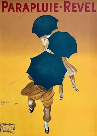 Leonetto Cappiello Parapluie Revel French Umbrellas Oversize Poster 52 "