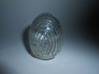 1 Vtg/antique Usa Art Deco Clear Glass Bird Cage Feeder/seed/water Cup/bowl