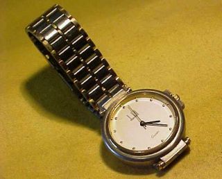 Elegant Vintage Quality Dunhill Wrist Watch On Dual Tone Steel Bracelet