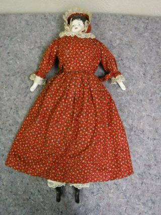 Creepy Vintage Porcelain Doll With Long Dress - (see Photos)