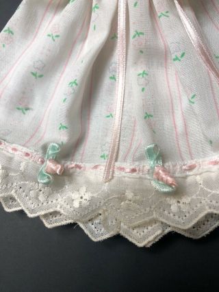 VTG Doll Dress Nightgown Panty Slippers Pajamas Clothes Fits 9” Dolls Ribbon 3