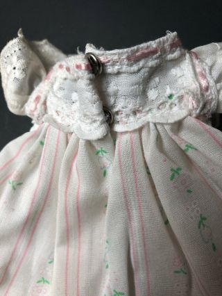VTG Doll Dress Nightgown Panty Slippers Pajamas Clothes Fits 9” Dolls Ribbon 5