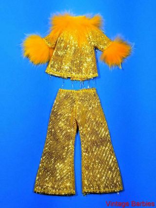 Topper Dawn Doll Gold Shirt & Pants Minty Vintage 1970 
