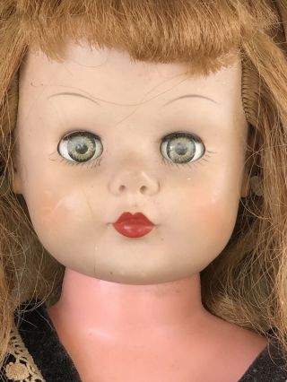 Vintage 1950’s Baby Doll Toddler Open Shut Eyes Ideal? 30”