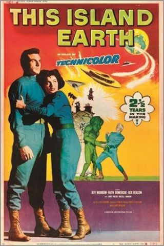 This Island Earth Vintage Sci - Fi Poster Creepy Campy Goofy Collectors 24x36