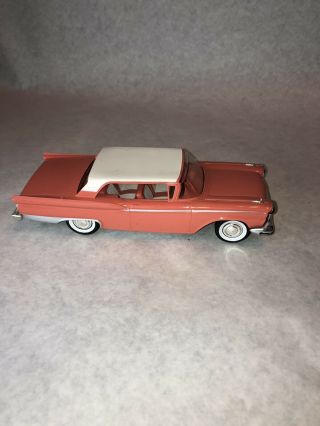 Vintage 1959 Ford Galaxie 500 Hardtop Promo Model Car By Amt Coral