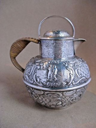 Silver Plated Hot Water Jug Victorian C1888
