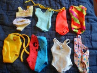Vintage Barbie silver and white with star bathing suit and 7 more 2