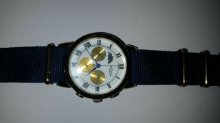 Rotary ' Moonphase ' Gents Multi Function Automatic,  Gold Plated Rare Watch 7