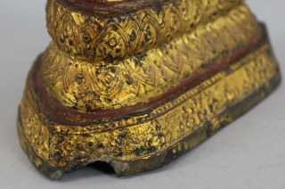 Antique 19thC Rattanakosin Kingdom Siam Thai Gold Gilt Bronze Buddha,  NR 6