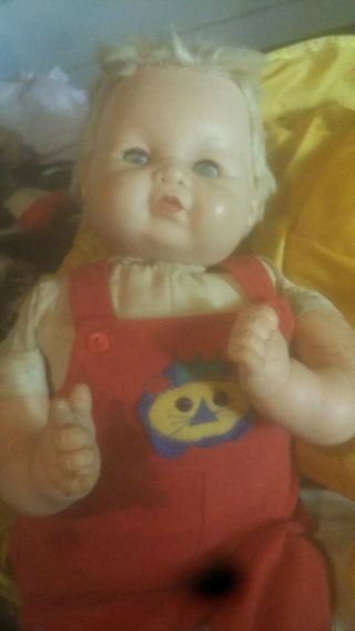 Vintage 1961 Plated Moulds Sleepy Eyes Baby Doll Vgc Color Vinyl/cloth Body