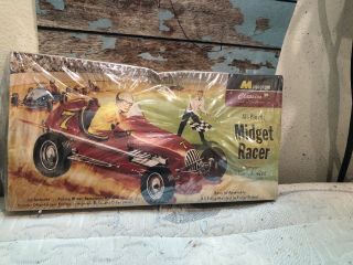 Monogram Classics Authentic Midget Racer Model Kit Plastic Vintage Family Fun