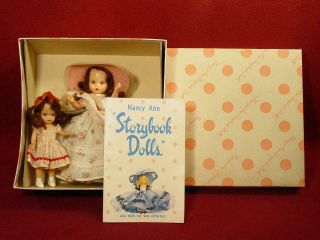2 Vintage Nancy Ann Storybook Dolls Summer 91 & Little Sister Minty