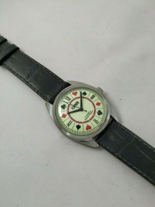 Vintage Swiss made Watch,  Hand Winding,  Movement No.  FHF ST 96 Men ' s Poker face 3