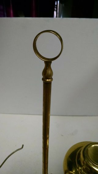Antique Lamp Manhattan Brass Co.  Student Oil Desk Lamp Electric Needs Shade 6