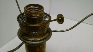Antique Lamp Manhattan Brass Co.  Student Oil Desk Lamp Electric Needs Shade 7