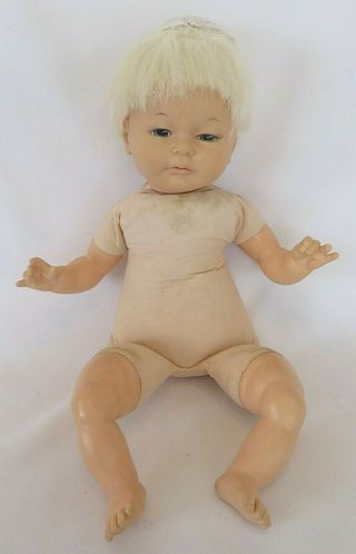 Vintage 1967 Horsman Arrival 20 " Vinyl/cloth Baby Doll Tlc For Parts/repair