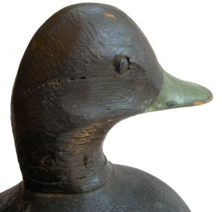 Aafa 1900s Antique Vintage Folk Art Hand Carved Wood Duck Decoy Mason