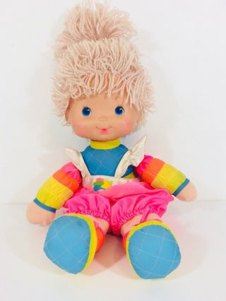 Rainbow Bright Baby Bright Doll Vintage 1983 Pink Star Multicolor Soft Plastic