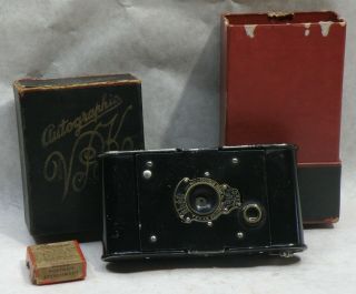 Antique Kodak Vest Pocket Autographic Folding Camera W/ Stylus 127 Film