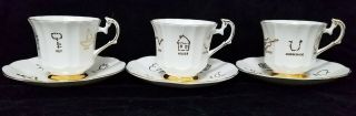 Red Rose Tea Cup Of Fortune Set Of 1 2 3 English Bone China Taylor & Kent