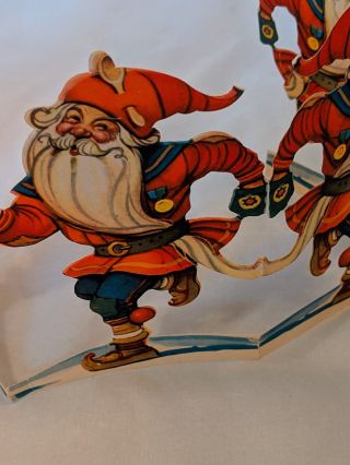Antique Paper Xmas Decor Santa Claus E.  O.  Co Sweden 5503 Rare Early St Nick Card 4