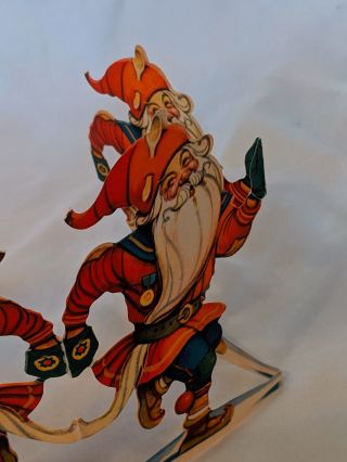 Antique Paper Xmas Decor Santa Claus E.  O.  Co Sweden 5503 Rare Early St Nick Card 5