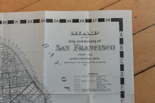 Vintage San Francisco Street Map 1936 Kohnke 2