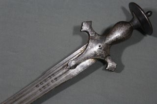 Indo - Persian Talwar Sword With Kilij Style Blade - India Probably 18th
