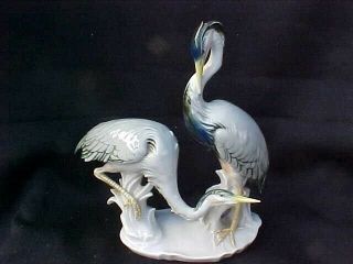 Vintage Karl Ens Pottery,  Pair Storks