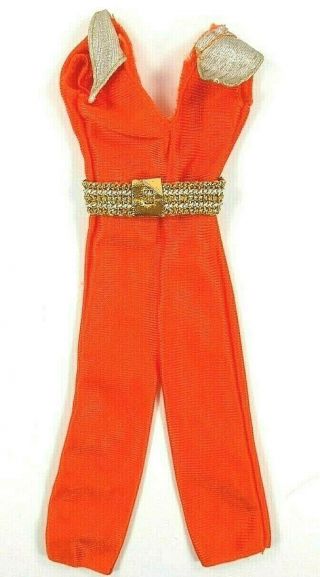 Barbie Vintage Superstar Era Orange Gold Jumpsuit Best Buy 7429