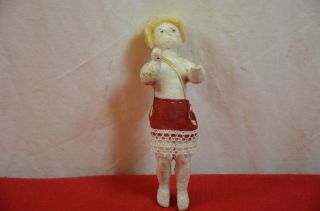 Victorian Wax Christmas Tree Angel Topper Ornament Antique 1783