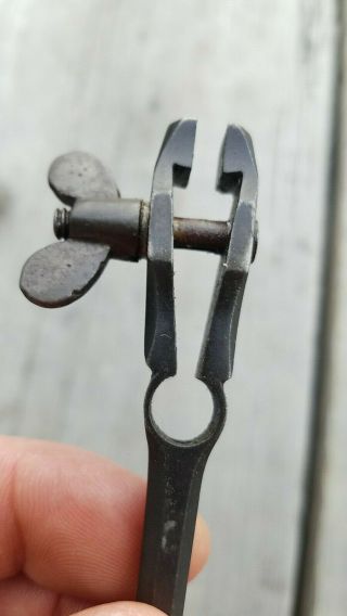 Antique French small hand vise 3/8” jaws watchmaker,  jeweler,  gunsmith 3