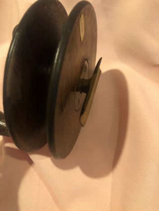 ANTIQUE WOOD AND BRASS Surf King FISHING REEL Vintage 4