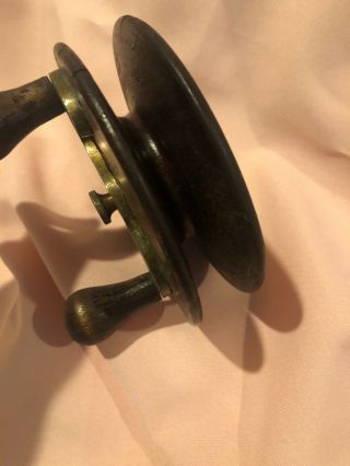 ANTIQUE WOOD AND BRASS Surf King FISHING REEL Vintage 5