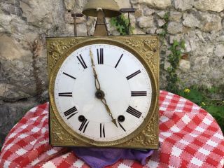Antique French Comtoise Morbier Clock 19th Century Wag On Wall Grandfather