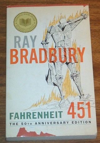 Ray Bradbury Fahrenheit 451 Fine L/n Vintage Joseph Mugnaini Art 50th Anniv Pb